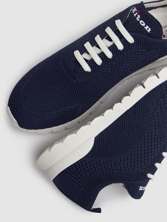 Kiton: Kitted low sneakers - men_3 | Luisa Via Roma