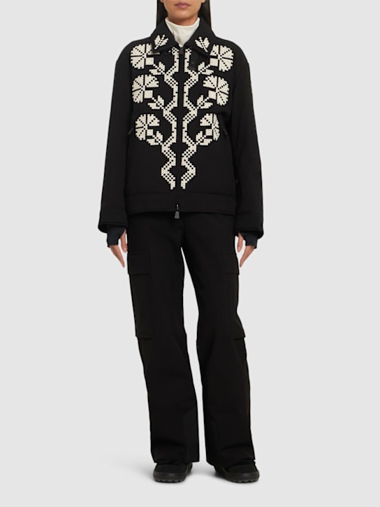 Moncler Grenoble: Pers nylon blend down jacket - women_1 | Luisa Via Roma