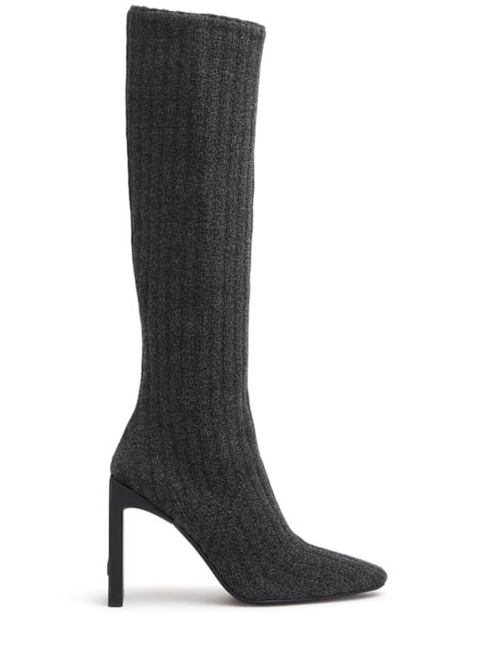 Fear of God: 100mm Knit high boots - women_0 | Luisa Via Roma