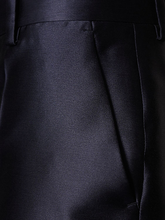 Alberta Ferretti: Mikado slim pants - Navy - women_4 | Luisa Via Roma