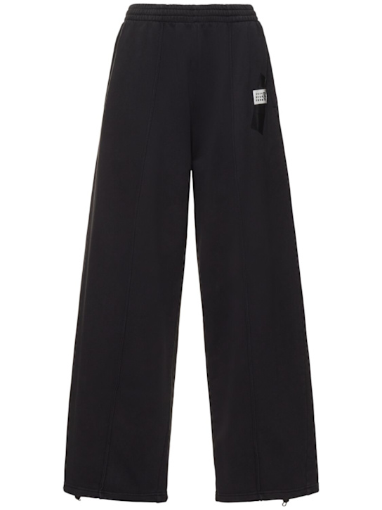 MM6 Maison Margiela: Unbrushed cotton jersey sweatpants - women_0 | Luisa Via Roma