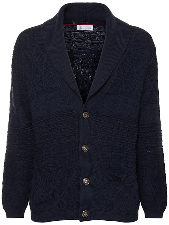 Brunello Cucinelli: Cotton cardigan - men_0 | Luisa Via Roma