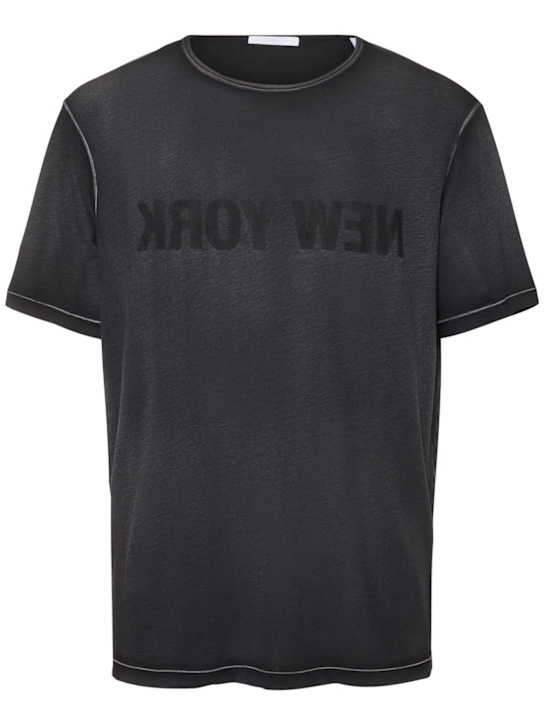Helmut Lang: New York cotton t-shirt - Schwarz - men_0 | Luisa Via Roma