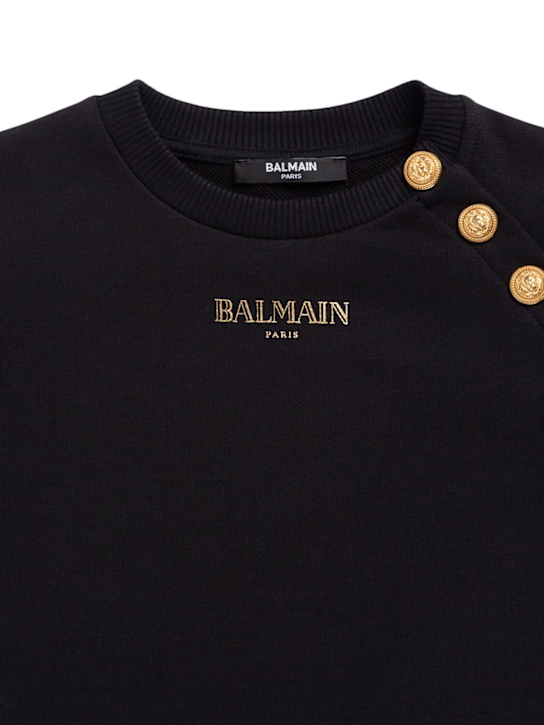 Balmain: コットンスウェットシャツ - kids-girls_1 | Luisa Via Roma