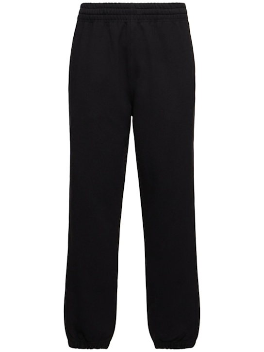 Burberry: Jogginghose mit Burberry Check-Label - Schwarz - men_0 | Luisa Via Roma