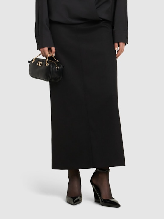 Valentino Garavani: 105mm VLogo Lockette leather pumps - women_1 | Luisa Via Roma