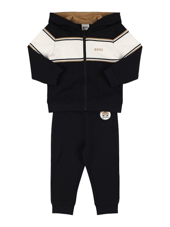 Boss: コットンスウェットシャツ＆スウェットパンツ - kids-boys_0 | Luisa Via Roma