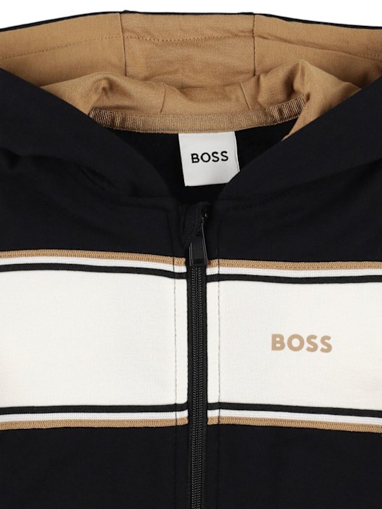 Boss: コットンスウェットシャツ＆スウェットパンツ - kids-boys_1 | Luisa Via Roma