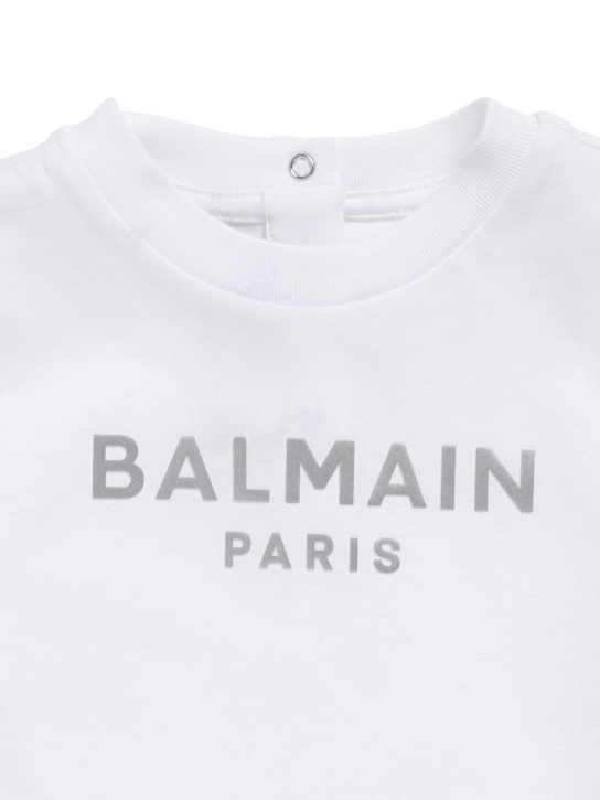 Balmain: Printed cotton jersey t-shirt - kids-boys_1 | Luisa Via Roma