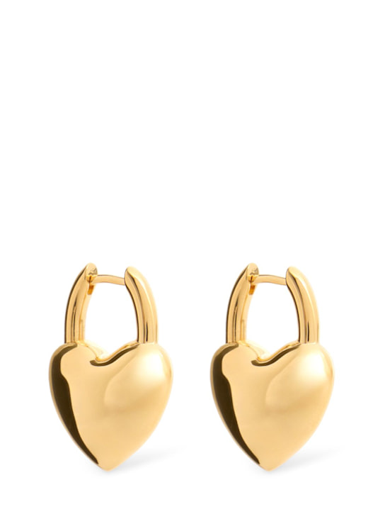 Balenciaga: Minnie brass earrings - Shiny Gold - women_0 | Luisa Via Roma