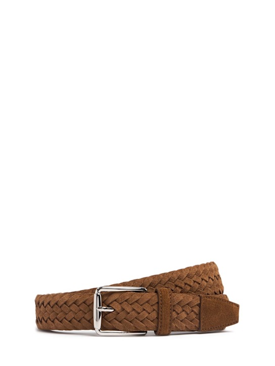 Tod's: 3.5cm Woven leather belt - men_0 | Luisa Via Roma