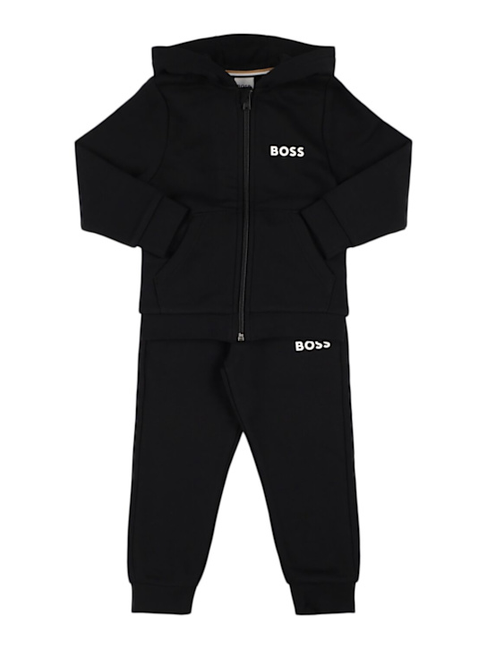 Boss: コットンスウェットシャツ＆パンツ - kids-boys_0 | Luisa Via Roma