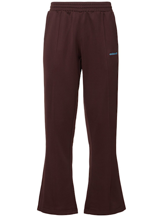 adidas Originals: Pantalones deportivos acampanados - Shadow Brown - men_0 | Luisa Via Roma