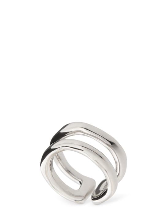Jil Sander: Thin chain ring - Silver - women_0 | Luisa Via Roma