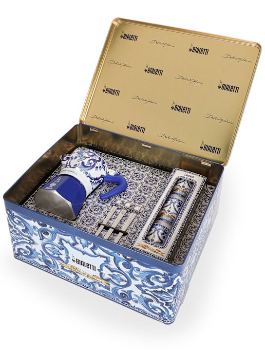 Dolce&Gabbana: Small Bialetti espresso kit - Blue - ecraft_1 | Luisa Via Roma