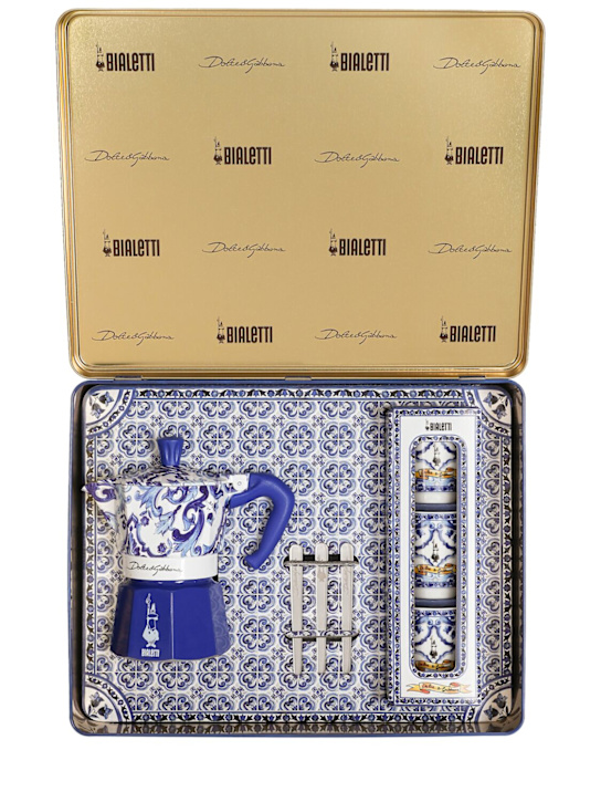 Dolce&Gabbana: Small Bialetti espresso kit - Blue - ecraft_0 | Luisa Via Roma