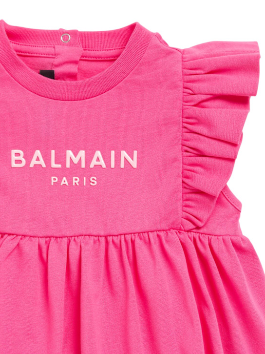 Balmain: Vestito e culotte in jersey di cotone - kids-girls_1 | Luisa Via Roma