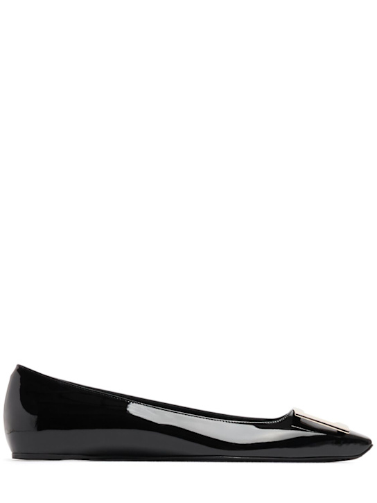 Roger Vivier: 10mm Trompette patent leather flats - women_0 | Luisa Via Roma