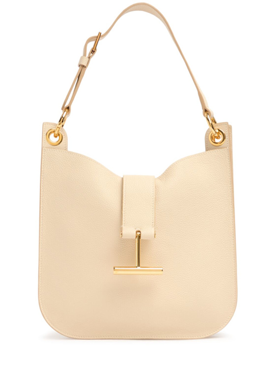 Tom Ford: Bandolera pequeña Tara de piel - Crema - women_0 | Luisa Via Roma