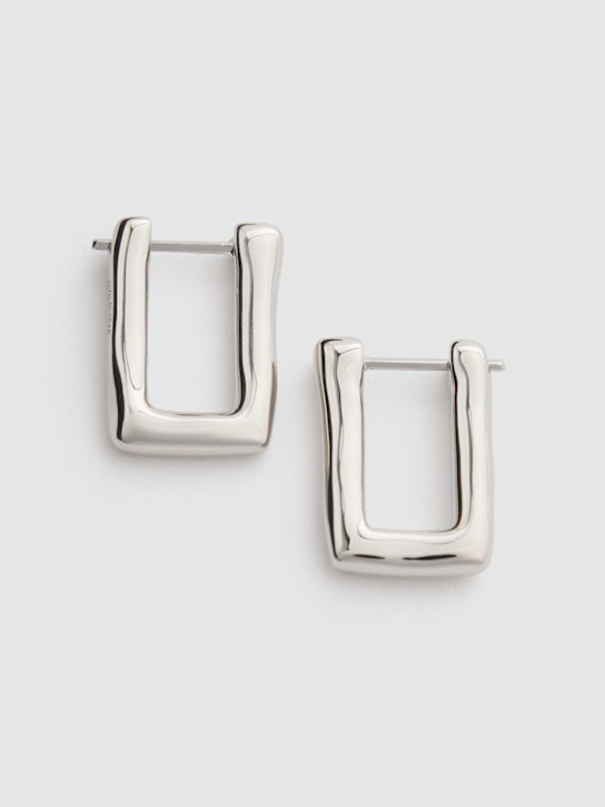 Jil Sander: Small hoop earrings - Silver - women_2 | Luisa Via Roma