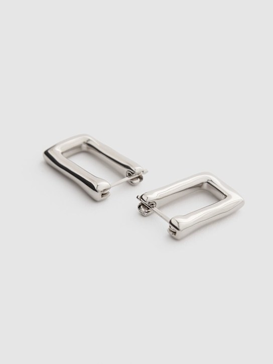 Jil Sander: Small hoop earrings - Silver - women_3 | Luisa Via Roma