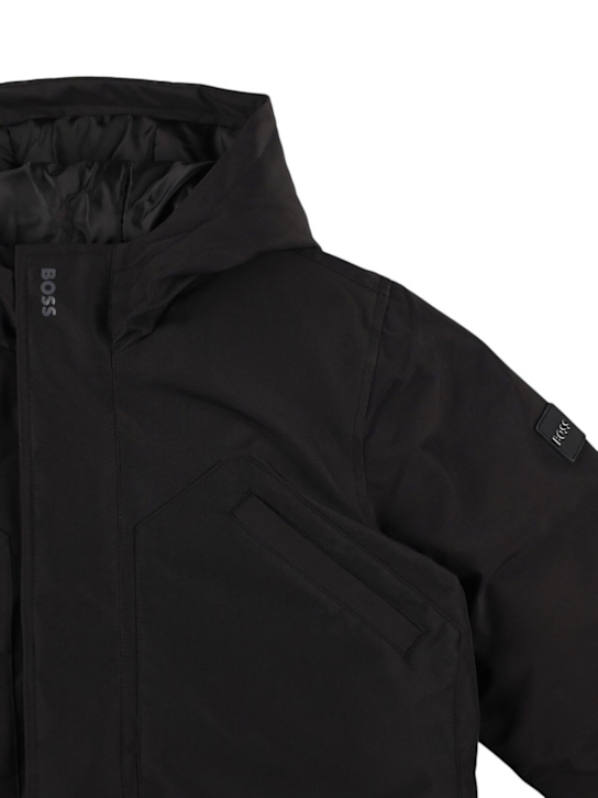 Boss: Hooded polyester parka - kids-boys_1 | Luisa Via Roma