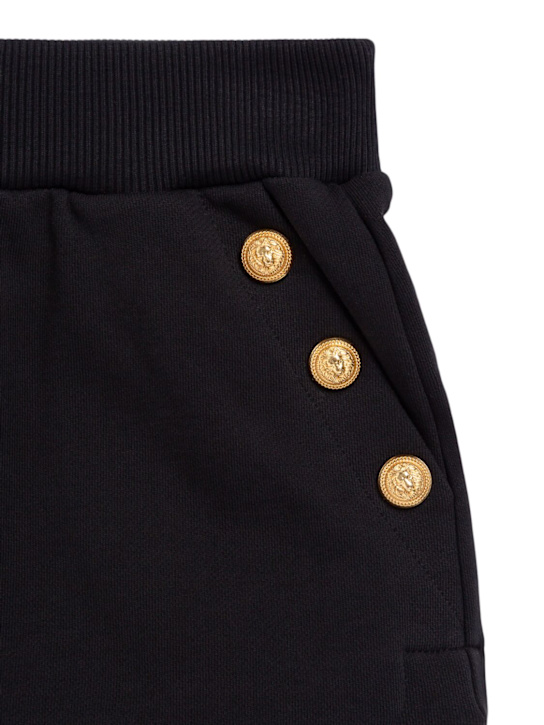 Balmain: Gonna in felpa di cotone - kids-girls_1 | Luisa Via Roma