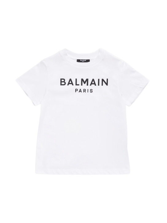 Balmain: コットンジャージーTシャツ - kids-girls_0 | Luisa Via Roma