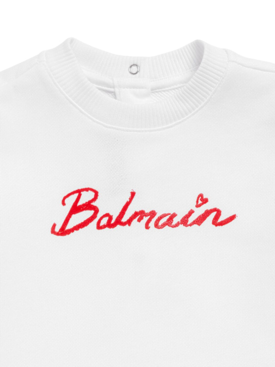 Balmain: Vestito e culotte in jersey di cotone - kids-girls_1 | Luisa Via Roma