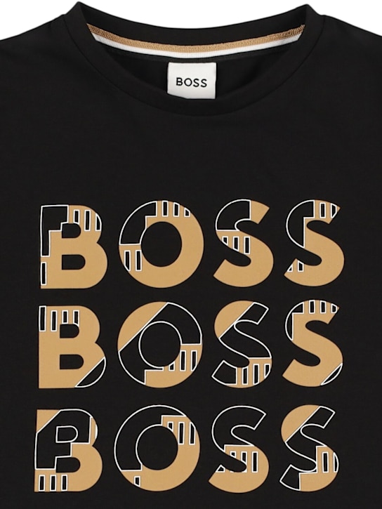 Boss: コットンジャージーTシャツ - kids-boys_1 | Luisa Via Roma