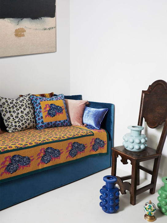 LISA CORTI: Leopard Gold handwoven throw - ecraft_1 | Luisa Via Roma