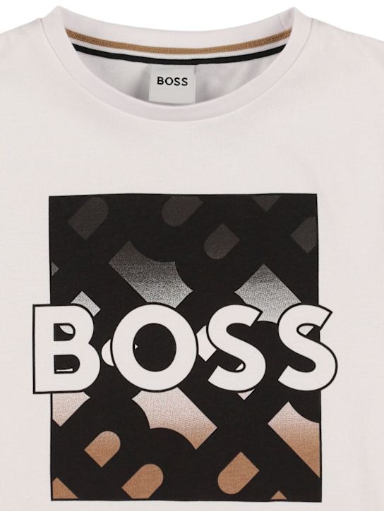 Boss: コットンジャージーTシャツ - kids-boys_1 | Luisa Via Roma