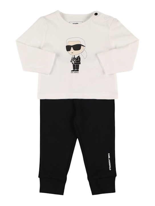 Karl Lagerfeld: Cotton sweatshirt & sweatpants - kids-boys_0 | Luisa Via Roma