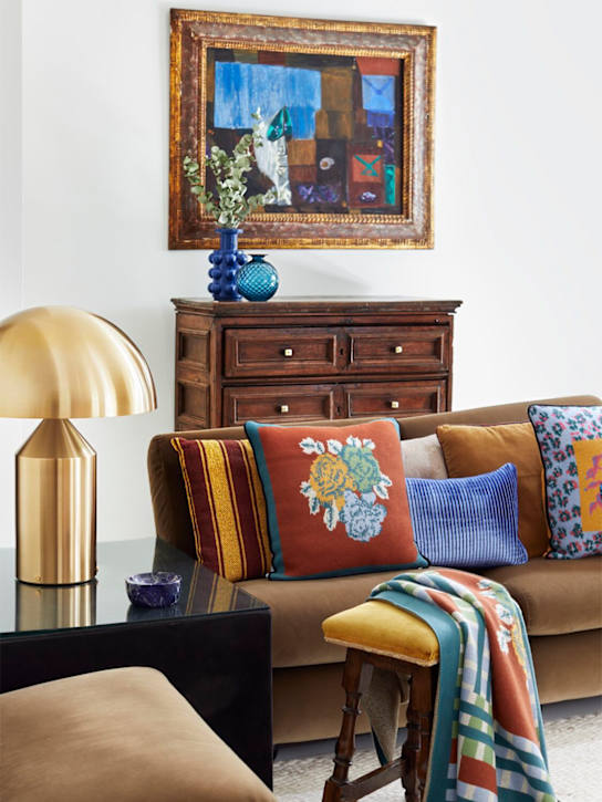 LISA CORTI: Ankara Rust Plumbago cushion - ecraft_1 | Luisa Via Roma