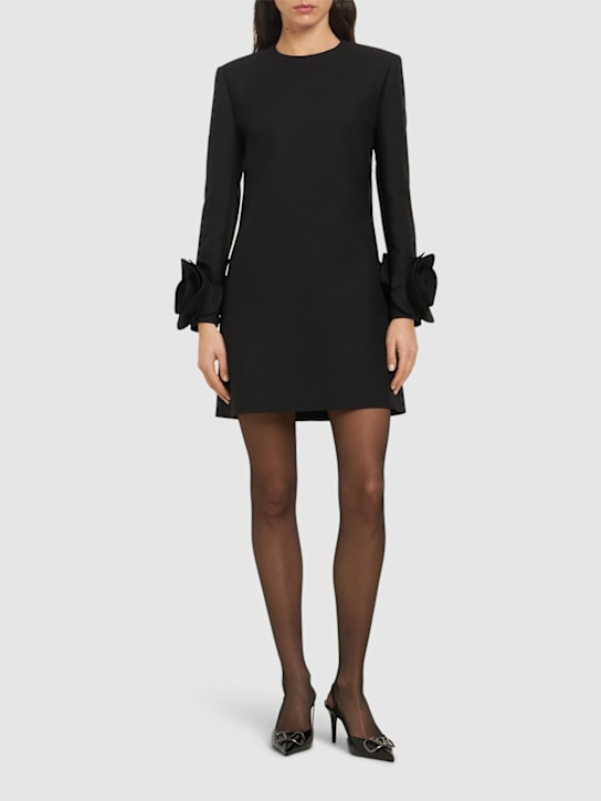 Valentino: Double compact drill mini dress - women_1 | Luisa Via Roma