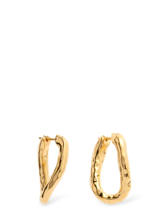Jil Sander: Medium hammered hoop earrings - women_0 | Luisa Via Roma