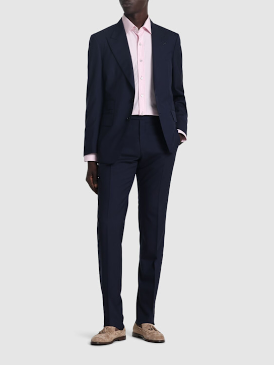 Tom Ford: Poplin slim fit shirt - Pink - men_1 | Luisa Via Roma