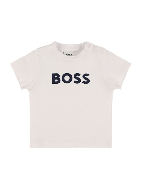 Boss: コットンジャージーTシャツ - kids-boys_0 | Luisa Via Roma