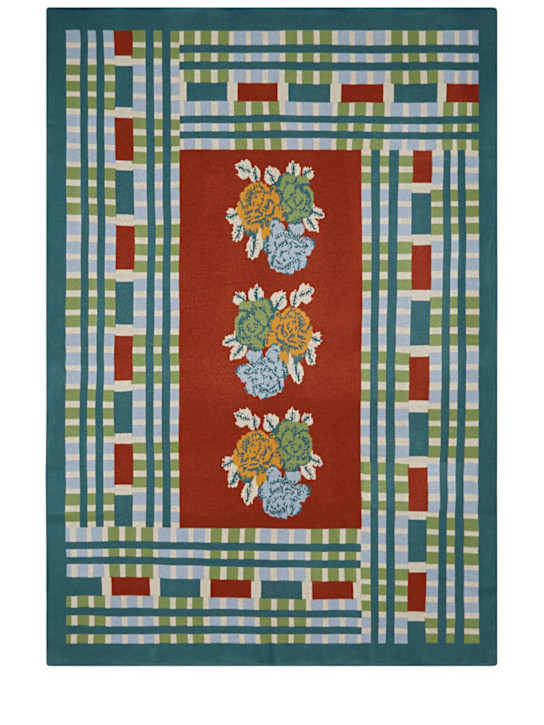 LISA CORTI: Ankara Rust Plumbago handwoven throw - Multicolor - ecraft_0 | Luisa Via Roma