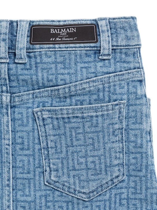 Balmain: Gonna in denim stretch - kids-girls_1 | Luisa Via Roma