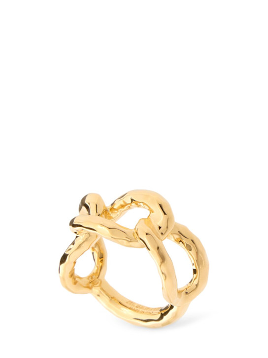 Jil Sander: Thin chain ring - Gold - women_0 | Luisa Via Roma