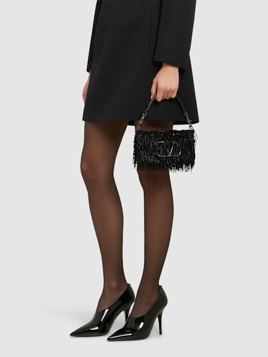 Valentino Garavani: Small Loco' embroidered leather bag - women_1 | Luisa Via Roma