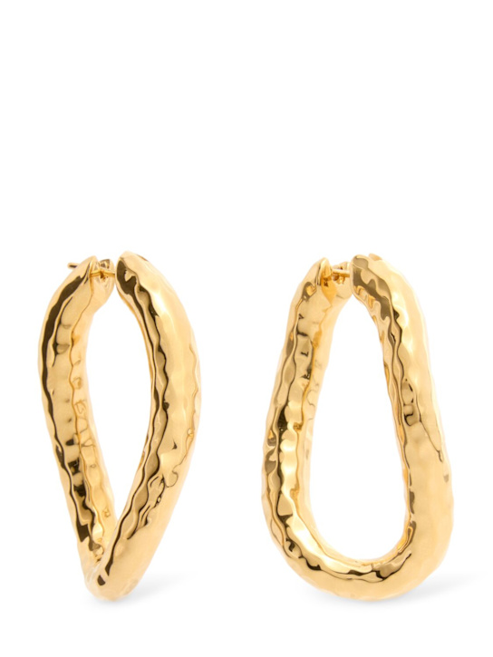 Jil Sander: Pendientes de aro - Oro - women_0 | Luisa Via Roma