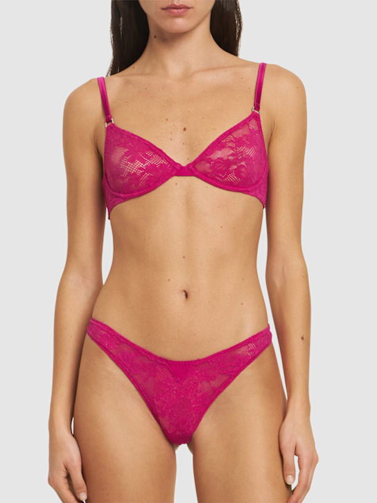 Le Stretch lace & silk demi bra - Thumbnail 2