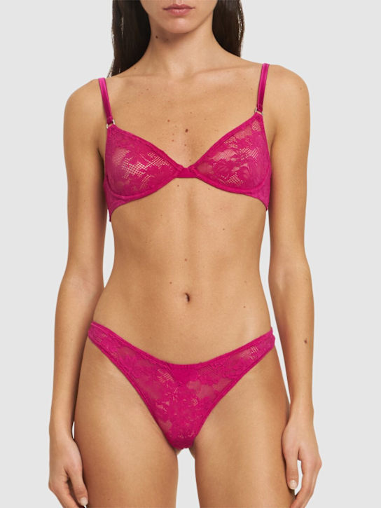 Le Stretch lace high rise thong - Thumbnail 2