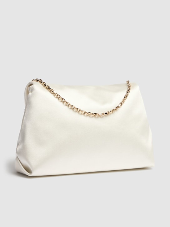Roger Vivier: RV Bouquet drape satin clutch - Panna - women_5 | Luisa Via Roma