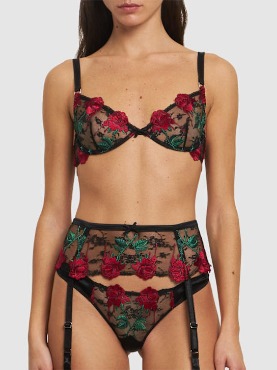 Bleeding Rose embroidered garter - Thumbnail 2