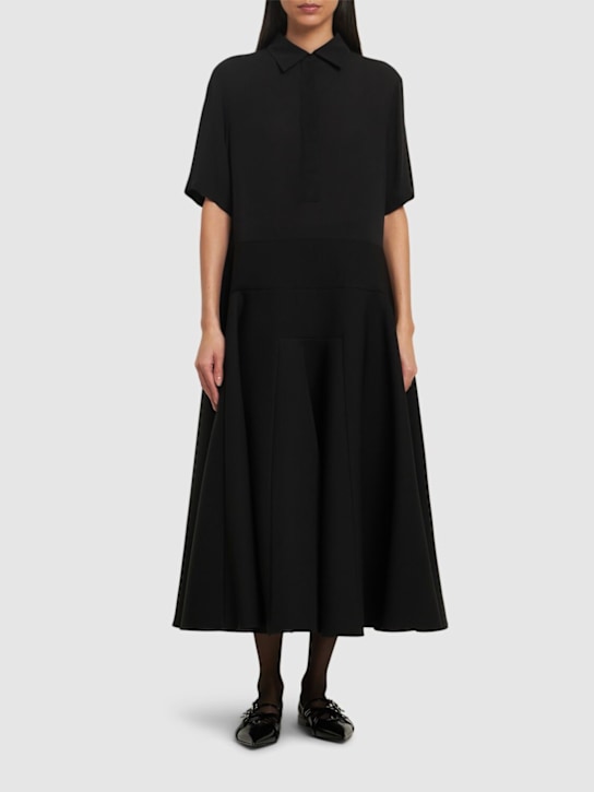 Silk georgette midi dress - Thumbnail 2