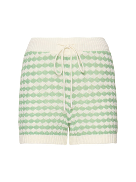 Zimmermann: Everley cotton blend knit shorts - women_0 | Luisa Via Roma