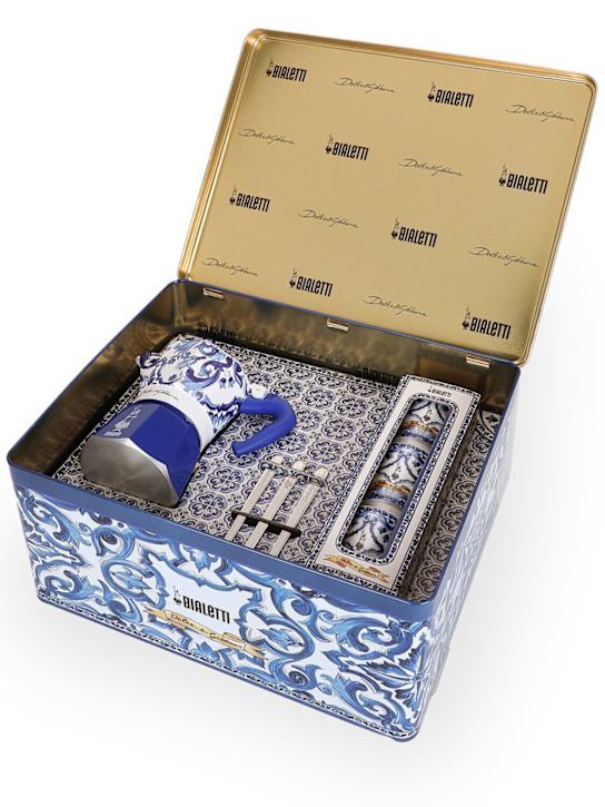 Dolce&Gabbana: Large Bialetti espresso kit - Blue - ecraft_1 | Luisa Via Roma